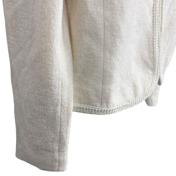 Talbots Ivory Womens Boiled Wool Blend Suit Jacket Blazer Career Classic sz 10 - Picture 2 of 16